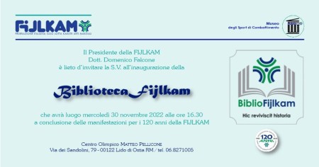Inaugurazione della Biblioteca Fijlkam (BiblioFijlkam)